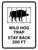Wild Hog Trap Stay Back 200 Ft White Portrait - Wall Sign