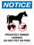 Notice: Privately Owned Horses - Do Not Pet Or Feed Portrait - Wall Sign