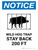 Notice: Wild Hog Trap Stay Back 200 Ft with Icon Portrait - Wall Sign