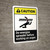 Caution: De-Energize Spreader Before Working on Auger ANSI Portrait - Wall Sign