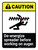 Caution: De-Energize Spreader Before Working on Auger ANSI Portrait - Wall Sign