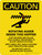 Caution: Rotating Auger Inside This Hopper Portrait - Wall Sign