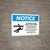 Notice: Rotating Auger Inside - Stop Machine and Follow Lockout ProceduresLandscape - Wall Sign