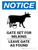 Notice: Gate Set For Milking Leave Gate As Found Portrait - Wall Sign