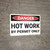 Danger: Hot Work By Permit Only - Wall Sign