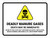 Deadly Manure Gases - Death May Be Immediate with Hazard Icon Landscape - Wall Sign