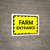 Farm Entrance with Hazard Lines Landscape - Wall Sign