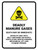 Deadly Manure Gases - Death May Be Immediate with Hazard Icon Portrait - Wall Sign