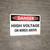 Danger: High Voltage On Wires Above - Wall Sign