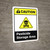Caution: Pesticide Storage Area with Hazard Icon ANSI Portrait - Wall Sign