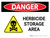 Danger: Herbicide Storage Area Landscape - Wall Sign