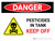 Danger: Pesticides In Tank Keep Off Landscape - Wall Sign