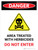 Danger: Area Treated With Herbicides Do Portrait - Wall Sign