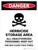 Danger: Herbicide Storage Area All Portrait - Wall Sign
