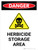 Danger: Herbicide Storage Area Portrait - Wall Sign