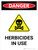 Danger: Herbicides In Use Portrait - Wall Sign