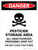 Danger: Pesticide Storage Area All Portrait - Wall Sign