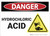 Danger: Hydrochloric Acid - Wall Sign