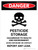Danger: Pesticide Storage Hazardous Portrait - Wall Sign