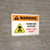 Warning: Herbicide Applied - Do Not Eat Fruit with Hazard Icon Landscape - Wall Sign