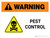 Warning: Pest Control with Hazard Icon Landscape - Wall Sign