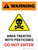 Warning: Area Treated With Pesticides - Do Not Enter with Hazard Icon Portrait - Wall Sign