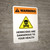 Warning: Herbicide Are Dangerous to Your Health with Hazard Icon Portrait - Wall Sign