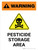 Warning: Pesticide Storage Area with Hazard Icon Portrait - Wall Sign