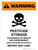 Warning: Pesticide Storage - Hazardous To Health and Environment Portrait - Wall Sign