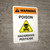 Warning: Poison - Hazardous Pesticide with Hazard Icon Portrait - Wall Sign