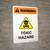 Warning: Toxic Hazard with Hazard Icon Portrait - Wall Sign