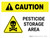 Caution: Pesticide Storage Area with Hazard Icon Landscape - Wall Sign