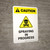 Caution: Spraying In Progress with Hazard Icon Portrait - Wall Sign