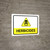 Herbicides with Hazard Danger Icon Landscape - Wall Sign