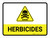 Herbicides with Hazard Danger Icon Landscape - Wall Sign