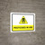 Pesticides In Use with Hazard Danger Icon Landscape - Wall Sign