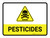Pesticides with Hazard Danger Icon Landscape - Wall Sign