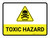 Toxic Hazard with Hazard Danger Icon Landscape - Wall Sign