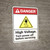 Danger: High Voltage Turn Power Off ANSI - Wall Sign