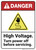 Danger: High Voltage Turn Power Off ANSI - Wall Sign