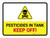 Pesticides In Tank - Keep Off with Hazard Icon Landscape - Wall Sign