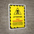 Attention: Pest Management - Activities are Being Performed Hazard Lines with Icon Portrait - Wall Sign