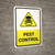 Pest Control with Danger Hazard Icon Portrait - Wall Sign