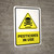 Pesticides In Use with Danger Hazard Icon Portrait - Wall Sign