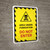 Area Under Fumigation - Do Not Enter Hazard Lines with Icon Portrait - Wall Sign