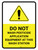 Do Not Wash Pesticide Equipment Application with Hazard Icon Portrait - Wall Sign