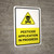Pesticide Application In Progress with Hazard Icon Portrait - Wall Sign