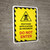 Pesticide Application In Progress - Do Not Enter Hazard Lines with Icon Portrait - Wall Sign