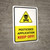 Pesticide Application - Keep Off with Hazard Icon Portrait - Wall Sign
