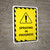 Spraying In Progress Hazard Lines with Icon Portrait - Wall Sign